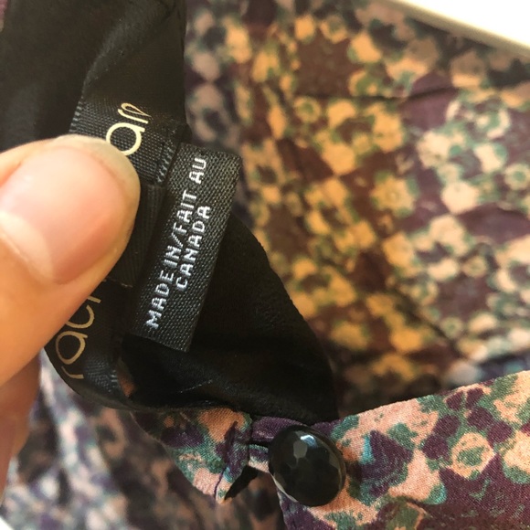 Rachel Mara 100% Silk Blouse Cropped - Picture 5 of 5